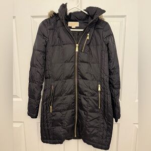 Michael Kors Black Puffer Coat | Small